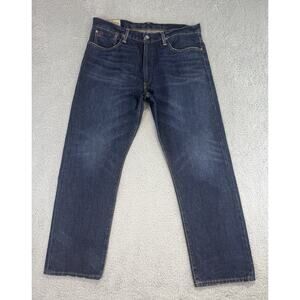 Polo Ralph Lauren Jeans Mens 36x29 Thompson Relaxed Selvedge Denim Dark Wash